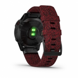 large fenix 6 black dlc red nylon 3